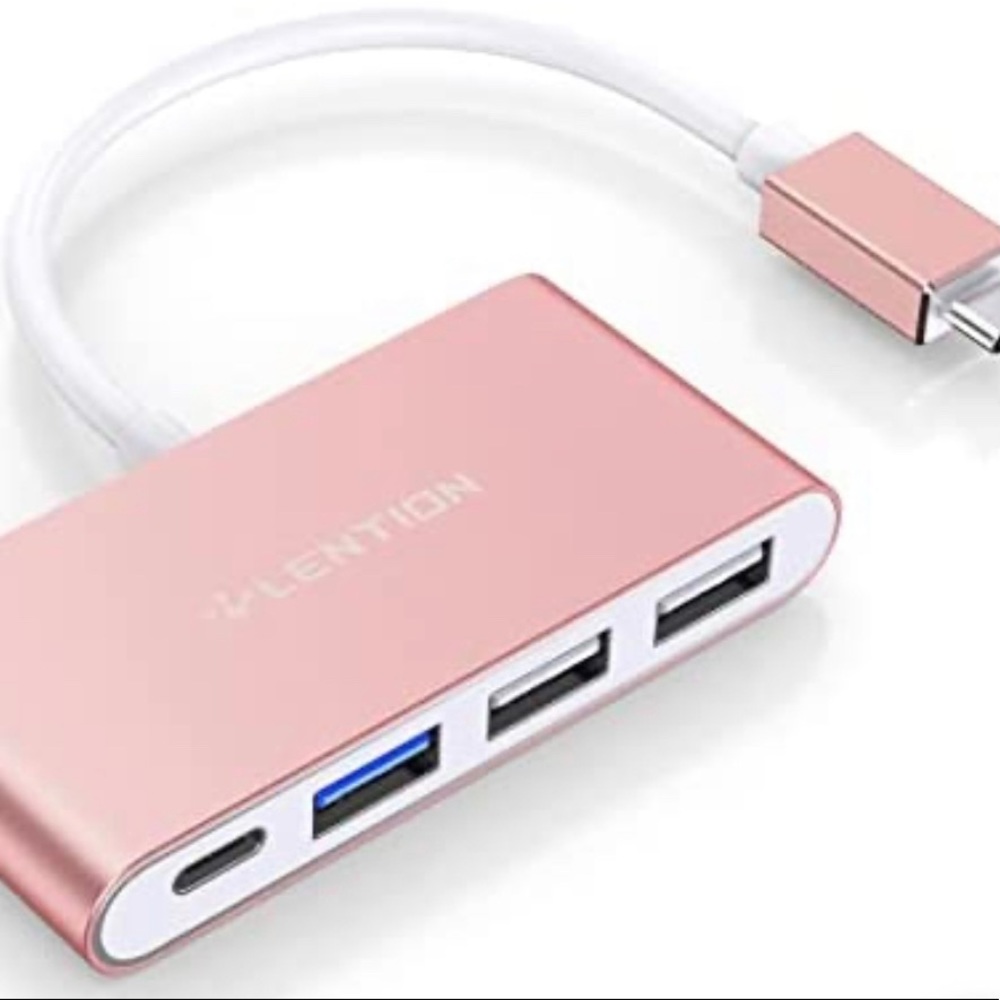 LENTION 4-in-1 USB-C Hub with Type C, USB 3.0, USB 2.0